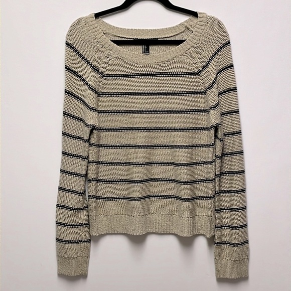Forever 21 Sweaters - Beige Sweater with Black Stripes